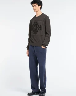 Barrie 3D cashmere logo round-neck jumper
