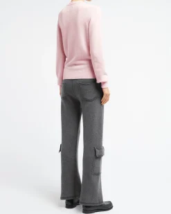 Women Barrie 3D cashmere logo round-neck jumper