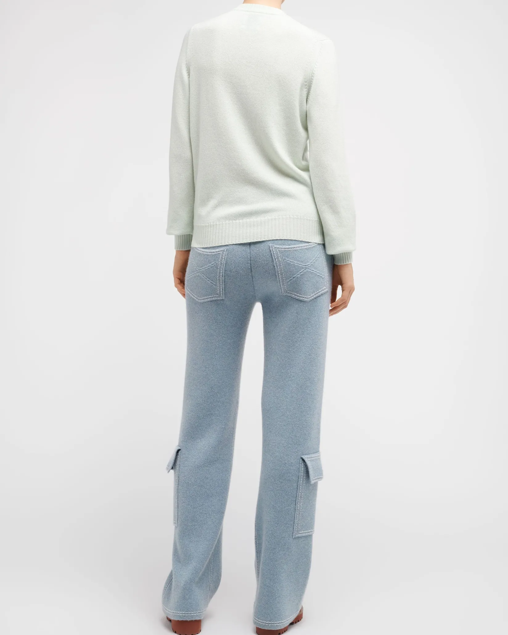 Women Barrie 3D cashmere logo round-neck jumper