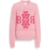 Women Barrie 3D logo round-neck jumper in mollted cashmere