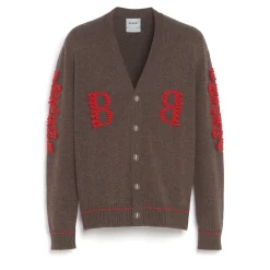 Barrie 3D logo V-neck cashmere cardigan