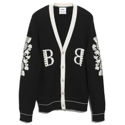 Barrie 3D logo V-neck cashmere cardigan