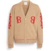 Barrie 3D logo V-neck cashmere cardigan