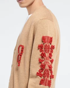 Barrie 3D logo V-neck cashmere cardigan