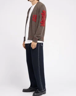Barrie 3D logo V-neck cashmere cardigan
