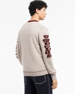 Barrie 3D logo V-neck cashmere cardigan