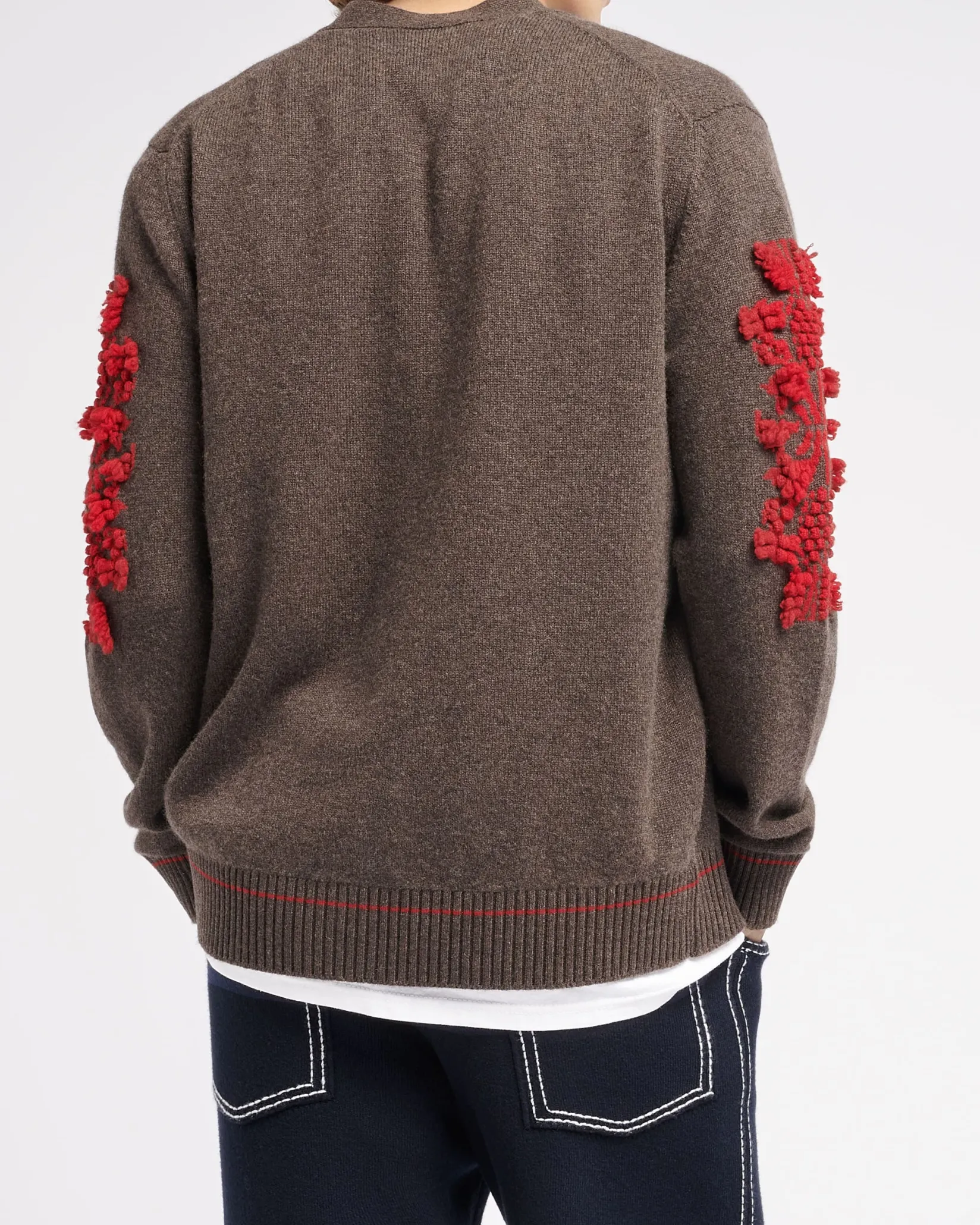 Barrie 3D logo V-neck cashmere cardigan