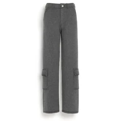 Women Barrie Denim cargo trousers in cashmere and cotton