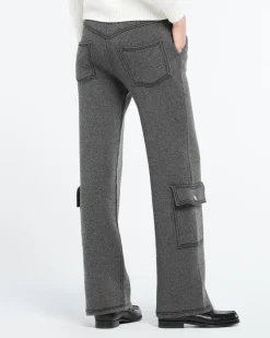 Women Barrie Denim cargo trousers in cashmere and cotton