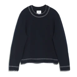 Women Barrie Denim cashmere and cotton jumper