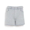 Women Barrie Denim cashmere and cotton shorts with gingham motif