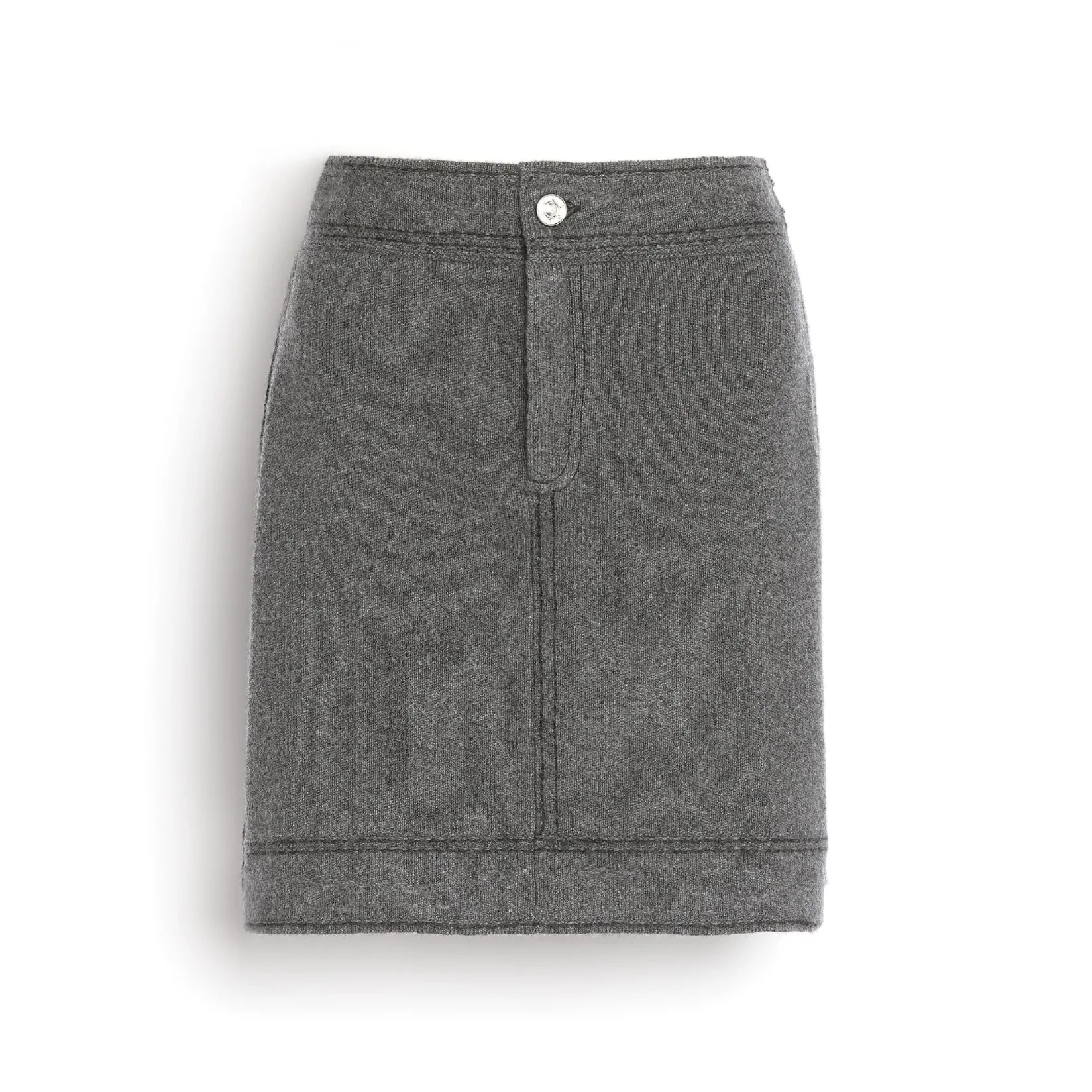 Women Barrie Denim cashmere and cotton skirt