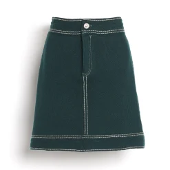 Women Barrie Denim cashmere and cotton skirt