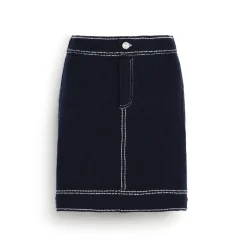 Women Barrie Denim cashmere and cotton skirt