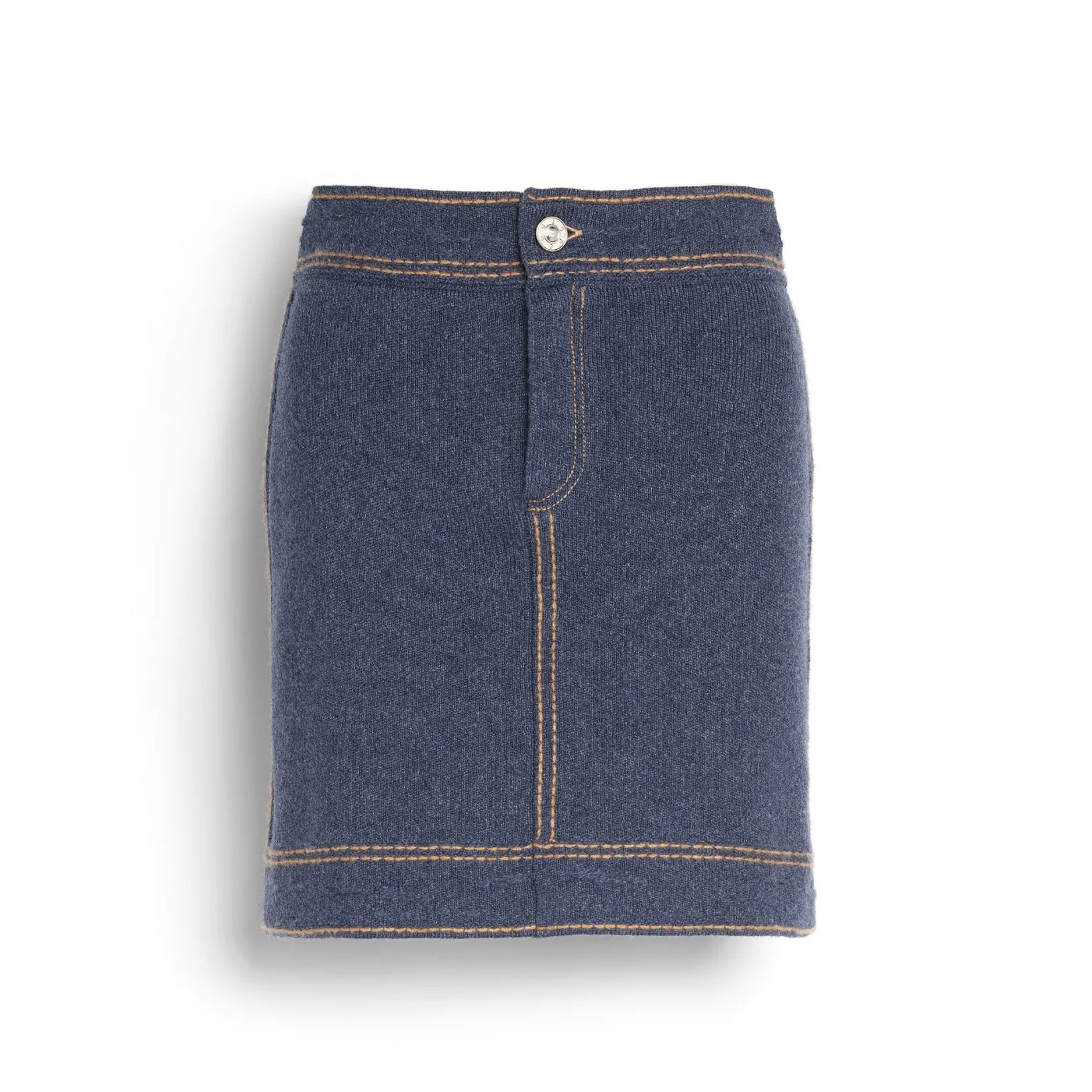 Women Barrie Denim cashmere and cotton skirt