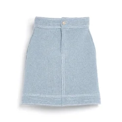 Women Barrie Denim cashmere and cotton skirt