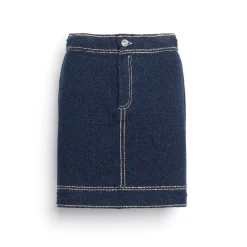 Women Barrie Denim cashmere and cotton skirt