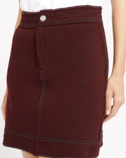 Women Barrie Denim cashmere and cotton skirt