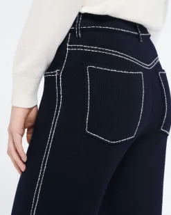 Women Barrie Denim cashmere and cotton trousers
