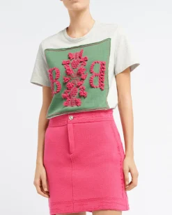 Women Barrie Denim cashmere and cotton skirt