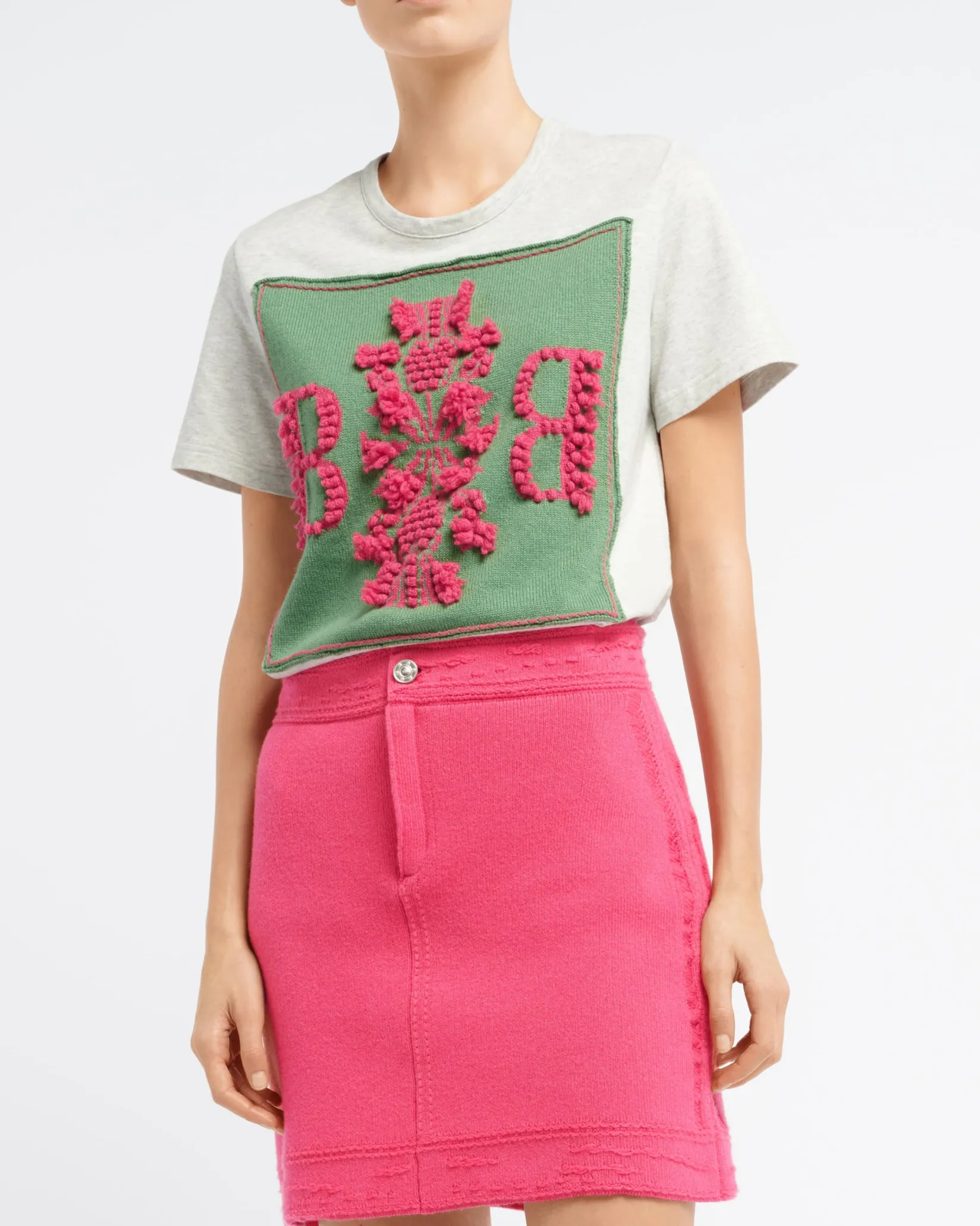 Women Barrie Denim cashmere and cotton skirt