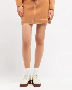 Women Barrie Denim cashmere and cotton skirt