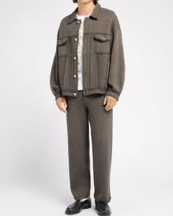 Barrie Denim cashmere and cotton trousers