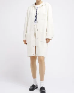 Women Barrie Denim cashmere and cotton long jacket