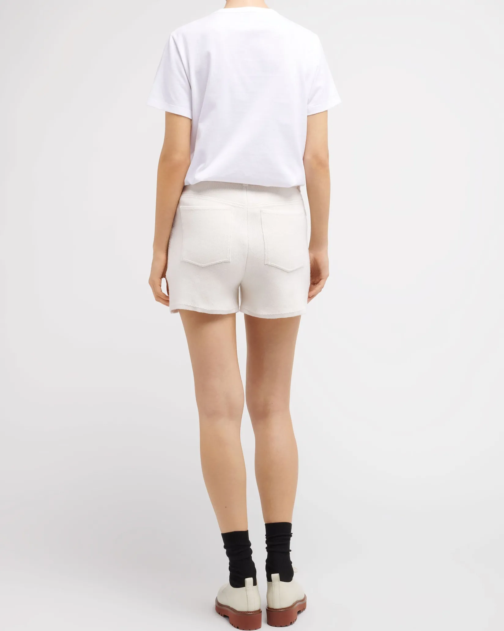 Women Barrie Denim cashmere and cotton shorts