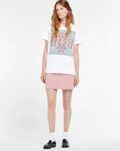 Women Barrie Denim cashmere and cotton skirt