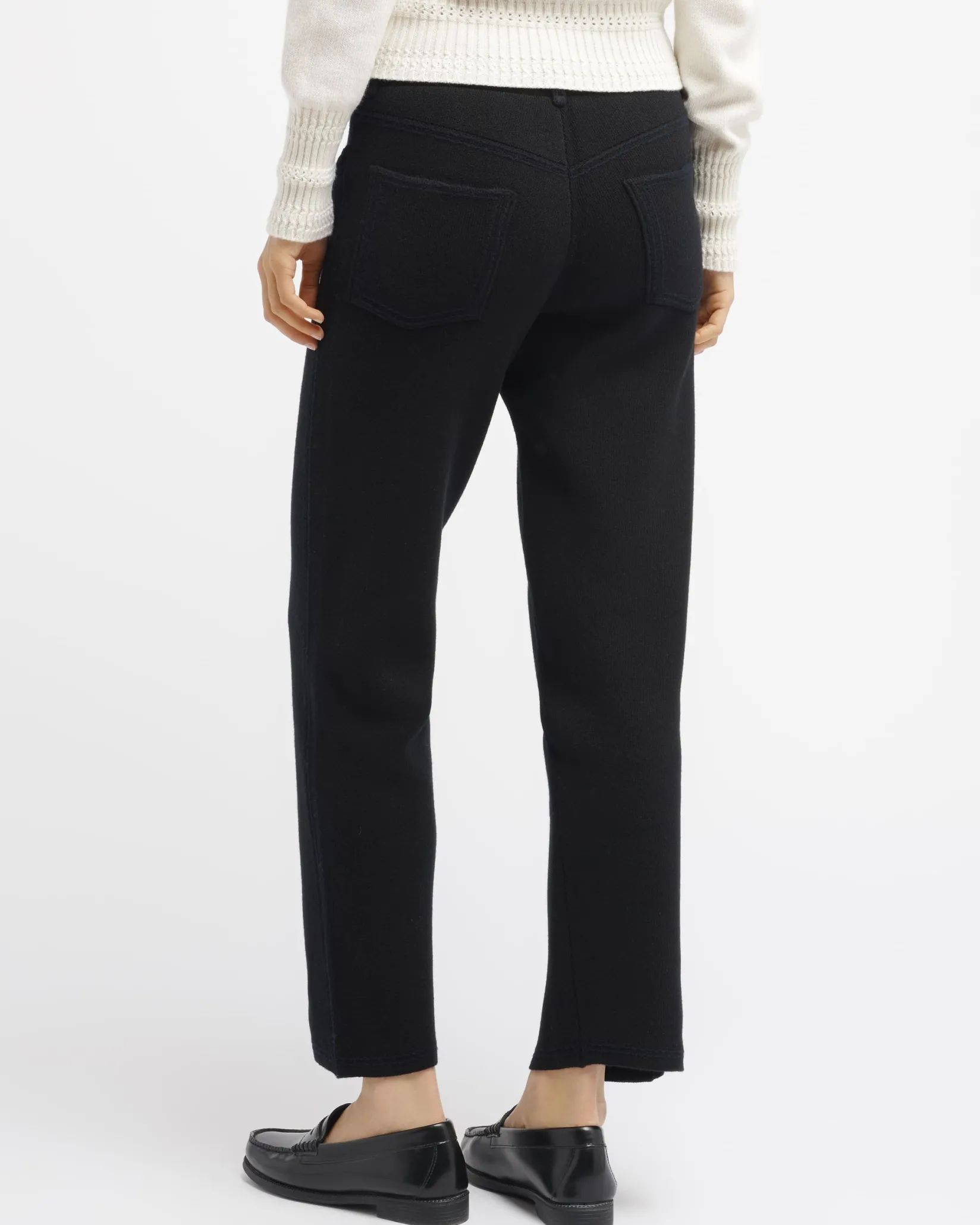 Women Barrie Denim cashmere and cotton boyfriend trousers