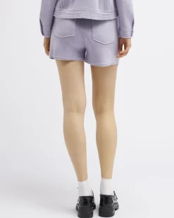 Women Barrie Denim cashmere and cotton shorts