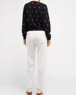 Women Barrie Denim cashmere and cotton boyfriend trousers