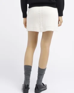 Women Barrie Denim cashmere and cotton skirt