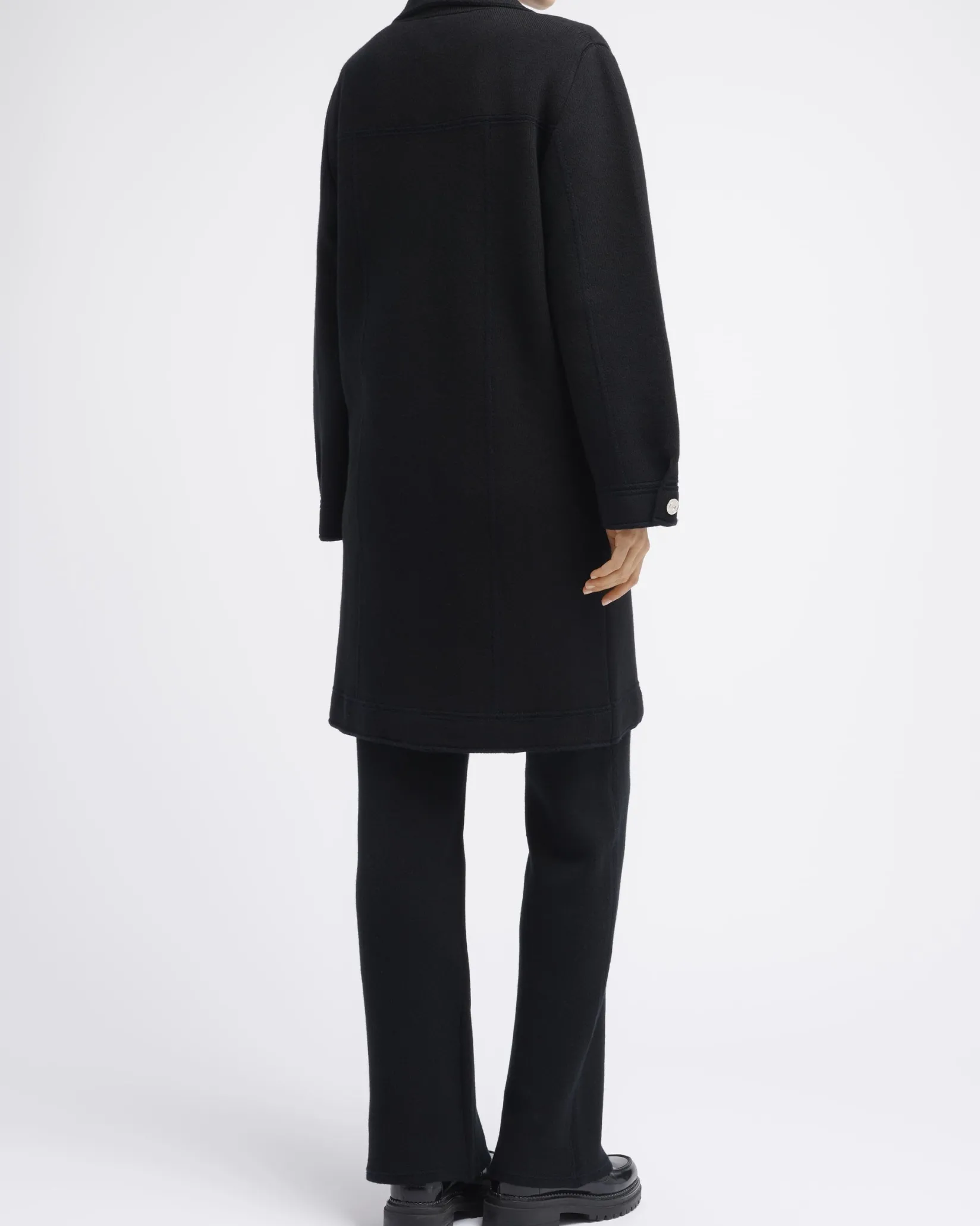 Women Barrie Denim cashmere and cotton long jacket