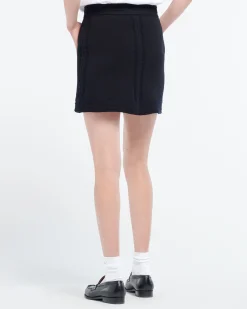 Women Barrie Denim cashmere and cotton skirt