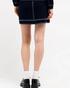 Women Barrie Denim cashmere and cotton skirt
