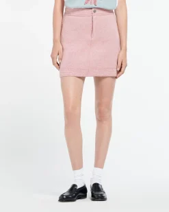 Women Barrie Denim cashmere and cotton skirt