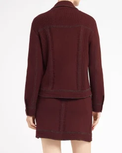 Women Barrie Denim cashmere and cotton skirt