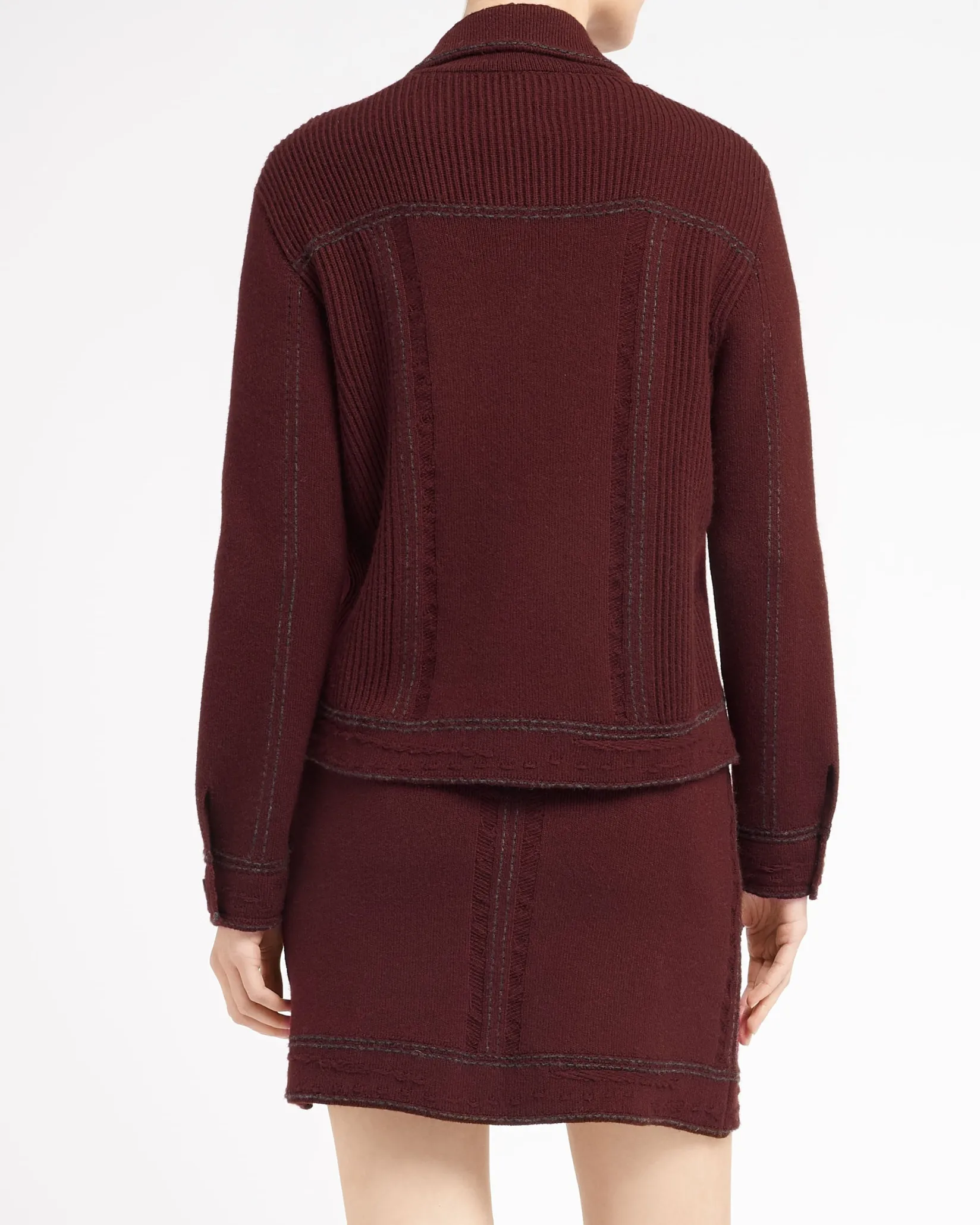Women Barrie Denim cashmere and cotton skirt