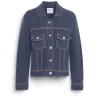 Women Barrie Denim fitted cashmere and cotton jacket