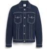 Barrie Denim fitted cashmere and cotton jacket