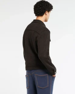 Barrie Denim fitted cashmere and cotton jacket