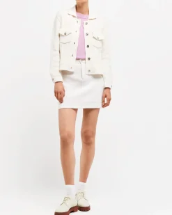 Women Barrie Denim fitted cashmere and cotton jacket