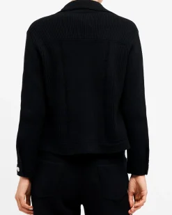 Women Barrie Denim fitted cashmere and cotton jacket