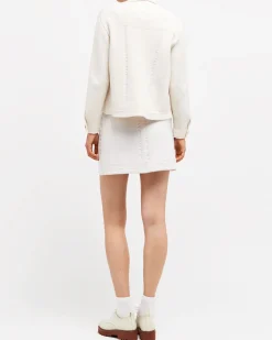 Women Barrie Denim fitted cashmere and cotton jacket