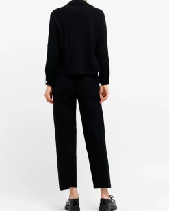 Women Barrie Denim fitted cashmere and cotton jacket