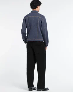 Barrie Denim fitted cashmere and cotton jacket