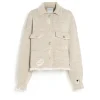 Women Barrie Denim fringed cashmere and cotton jacket