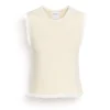 Women Barrie Denim Fringed cashmere and cotton top